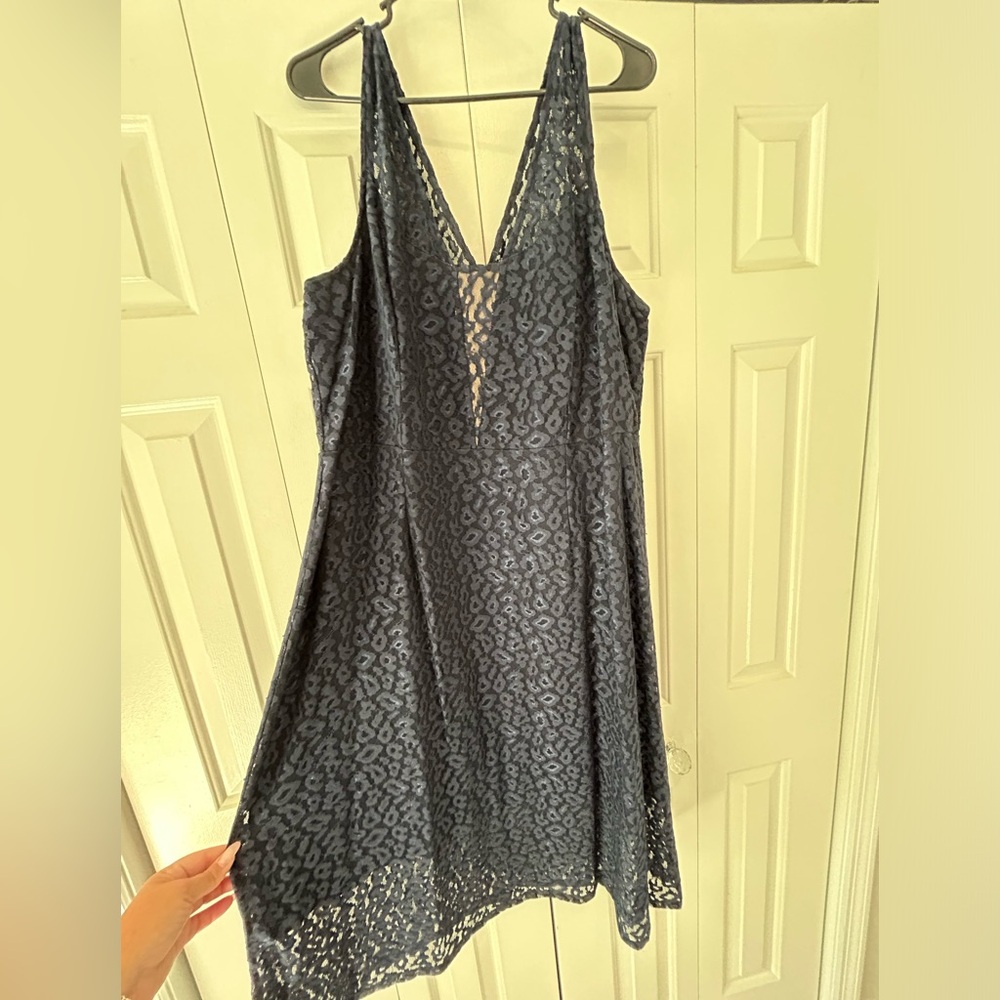 Women’s plus navy blue Lace Dress